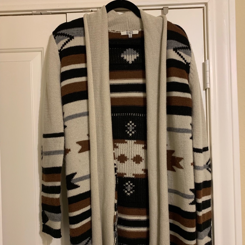 BB Dakota Printed Open Sweater